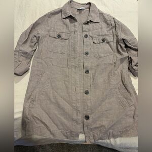 Tan J Jill linen top, long